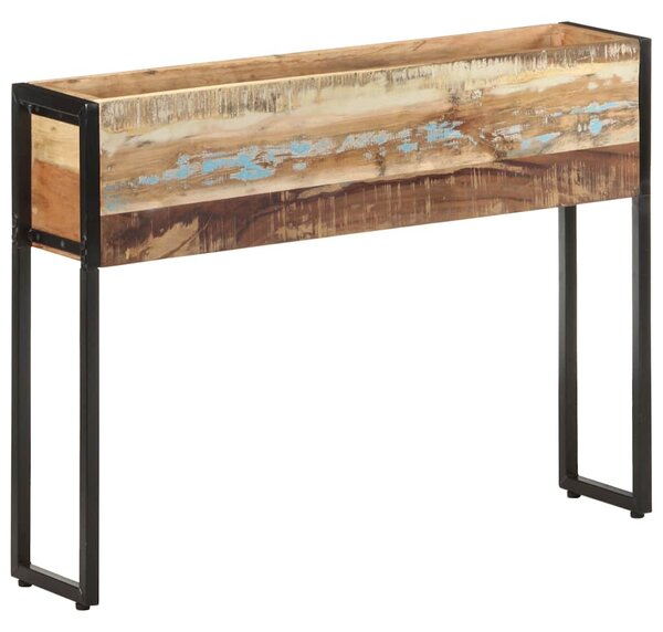 Tömör újrahasznosított fa virágtartó 90 x 20 x 68 cm