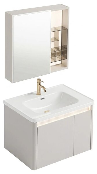 Fürdőszobabútor szett mosdóval DE07-60 Beige 60CM