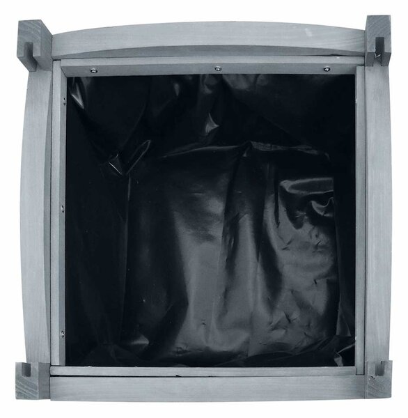 2 db tömör fenyőfa kerti magaságyás 30 x 30 x 30 cm