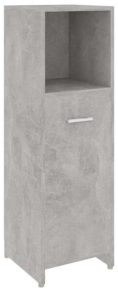 Betonszürke szerelt fa fürdőszobaszekrény 30 x 30 x 95 cm