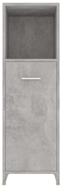 Betonszürke szerelt fa fürdőszobaszekrény 30 x 30 x 95 cm