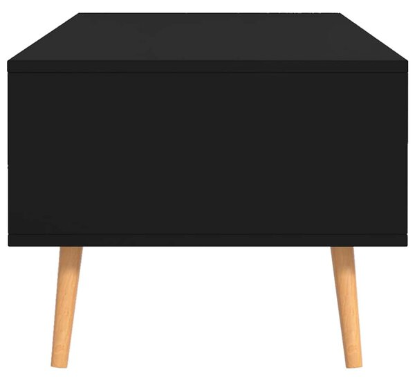 Fekete szerelt fa dohányzóasztal 100 x 49,5 x 43 cm