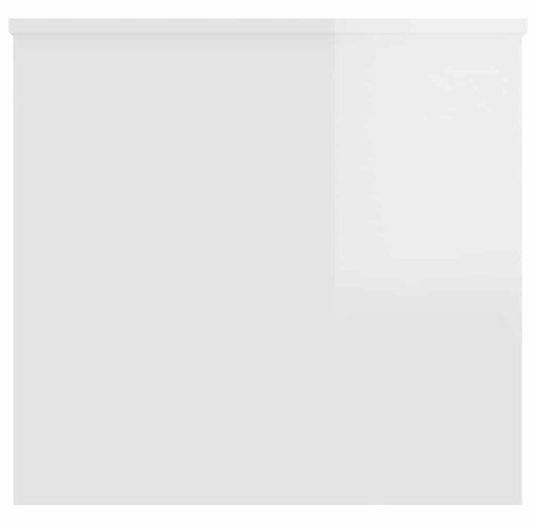 Magasfényű fehér szerelt fa dohányzóasztal 102 x 55,5 x 52,5 cm