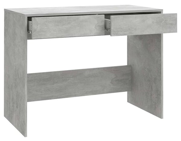 Betonszürke szerelt fa íróasztal 101x50x76,5 cm