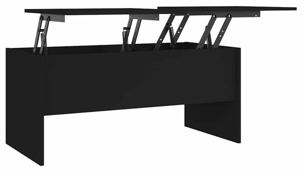 Fekete szerelt fa dohányzóasztal 102 x 50,5 x 46,5 cm