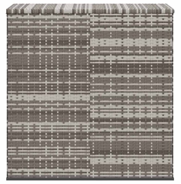Szürke polyrattan kerti párnatartó doboz 100 x 49 x 103,5 cm