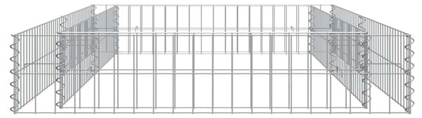 Horganyzott acél gabion magaságyás 200 x 100 x 20 cm