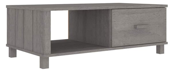 HAMAR világosszürke tömör fenyőfa dohányzóasztal 100x55x35 cm