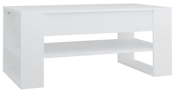 Fehér szerelt fa dohányzóasztal 102x55x45 cm