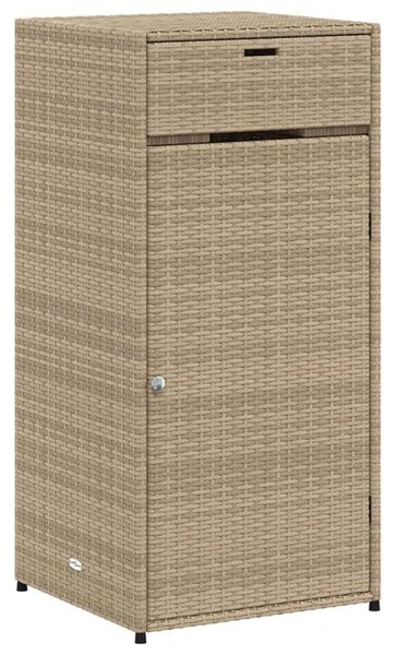 VidaXL bézs polyrattan kerti tárolószekrény 55 x 55 x 111 cm