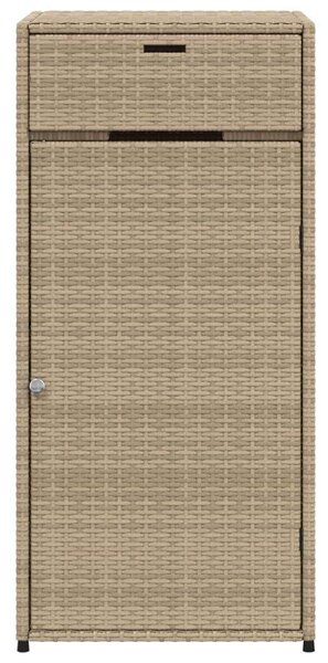 VidaXL bézs polyrattan kerti tárolószekrény 55 x 55 x 111 cm
