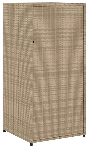VidaXL bézs polyrattan kerti tárolószekrény 55 x 55 x 111 cm