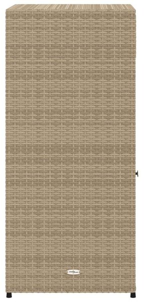 VidaXL bézs polyrattan kerti tárolószekrény 55 x 55 x 111 cm