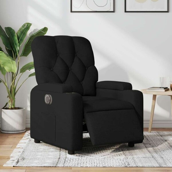 Relax Fotel Elektromos - Fekete Szövet