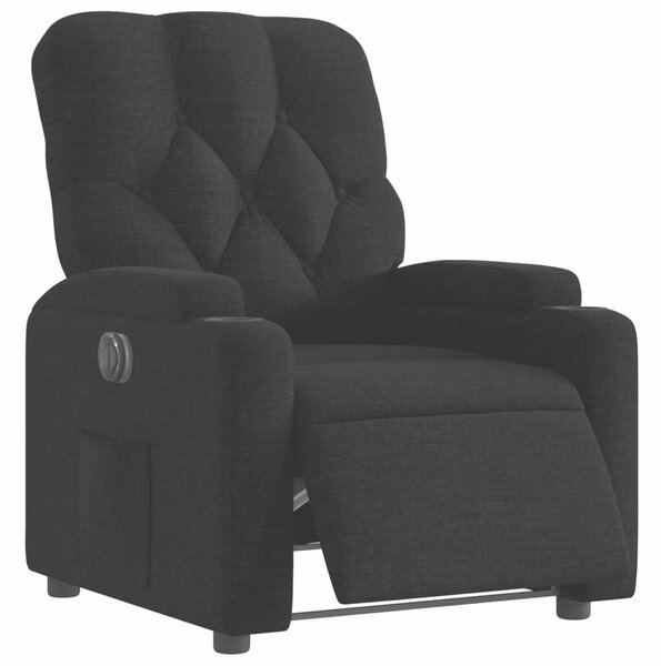 Relax Fotel Elektromos - Fekete Szövet