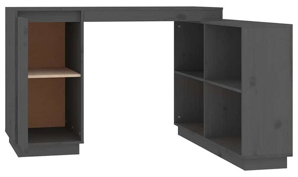 Szürke tömör fenyőfa íróasztal 110x50x75 cm