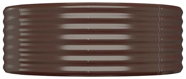 Barna horganyzott acél kerti magaságyás 507x100x36 cm
