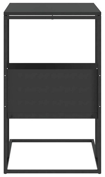 Fekete szerelt fa kisasztal 55x36x59,5 cm