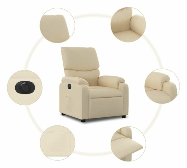 Relax Elektromos Fotel - Krémszínű