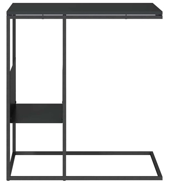 Fekete szerelt fa kisasztal 55x36x59,5 cm