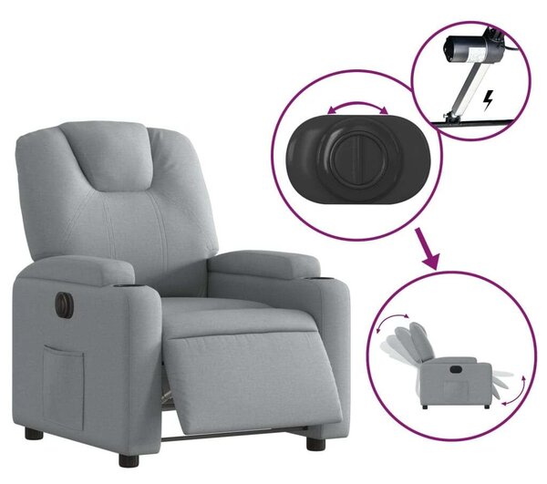 Relax Fotel Elektromos - Világosszürke