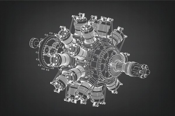 Tapéta radiális motor