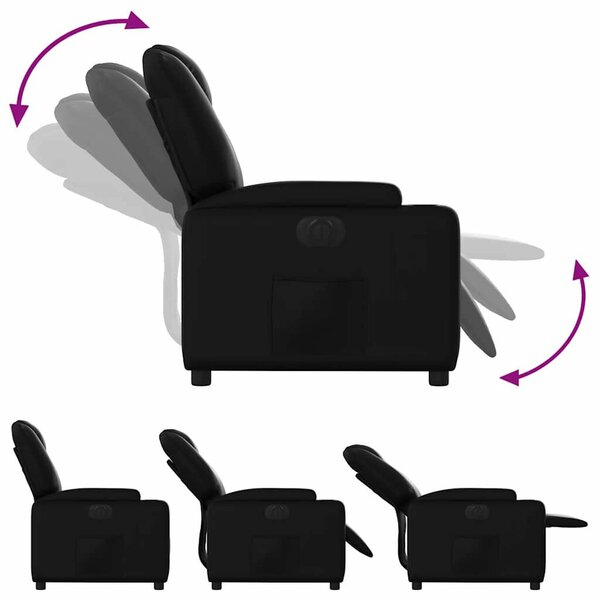 Relax Elektromos Fotel - Fekete Műbőr