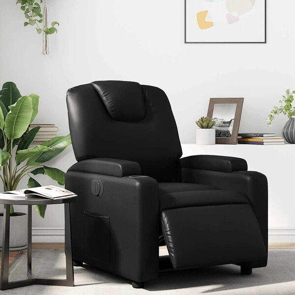 Relax Elektromos Fotel - Fekete Műbőr