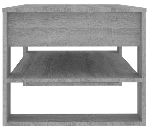 Szürke sonoma színű szerelt fa dohányzóasztal 102 x 55 x 45 cm