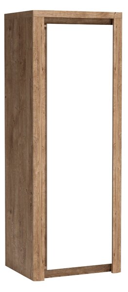 Gardróbszekrény Etrmona 101, Laminált forgácslap, 197x72x59cm, Ribbeck tölgy, Fényes fehér