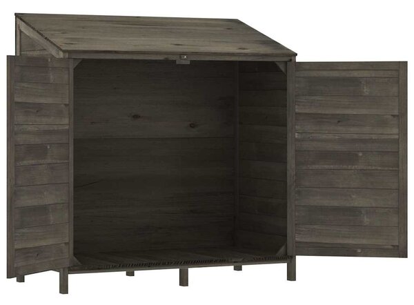 Antracitszürke tömör fenyőfa kerti fészer 102 x 52 x 112 cm