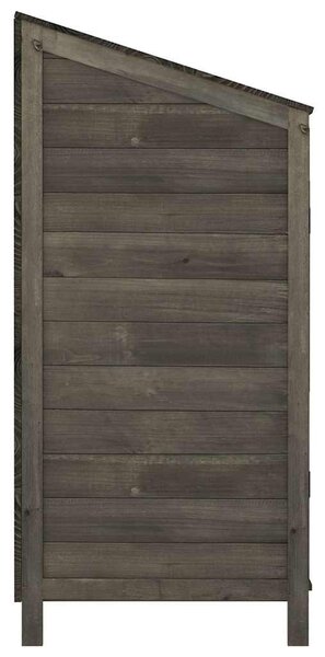 Antracitszürke tömör fenyőfa kerti fészer 102 x 52 x 112 cm