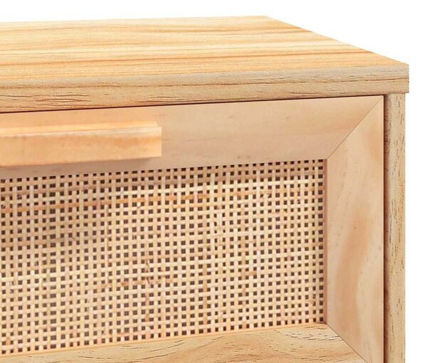 Barna szerelt fa és tömör fenyőfa dohányzóasztal 80x40x30 cm