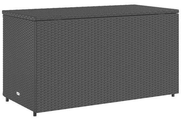 VidaXL fekete polyrattan kerti tárolószekrény 110 x 55 x 60,5 cm