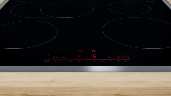 Bosch PIF645HB1E Beépíthető indukciós főzőlap, 58,3 cm, 4 főzőzóna, DirectSelect, Fekete