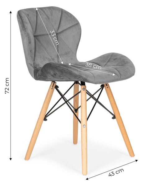 ModernHome nappali és étkezőszék készlet szürke 4db
