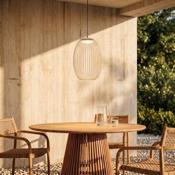 Kültéri Lámpa Lucande, Richi, dimmable, Bézs, Fém, Modern