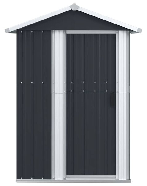 Antracitszürke horganyzott acél kerti fészer 126x97,5x177 cm
