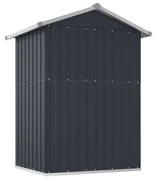 Antracitszürke horganyzott acél kerti fészer 126x97,5x177 cm