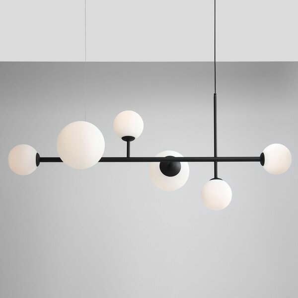 Függőlámpa ALDEX, Dione, dimmable, Fekete, Nappali, Fém, Modern