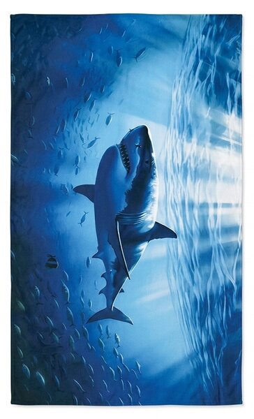 Gyorsan száradó XXL strand fürdőlepedő SHARKON kék 150 x 210 cm, 100% mikroszál