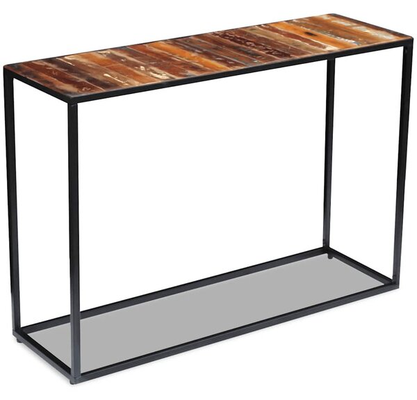 Tömör újrahasznosított fa konzolasztal 110 x 35 x 76 cm