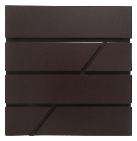 Pepita modern horganyzott acél Postaláda - barna