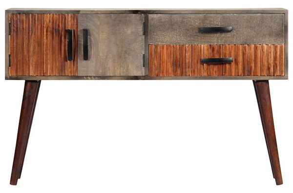 Szürke tömör, nyers mangófa tálalóasztal 120 x 35 x 75 cm