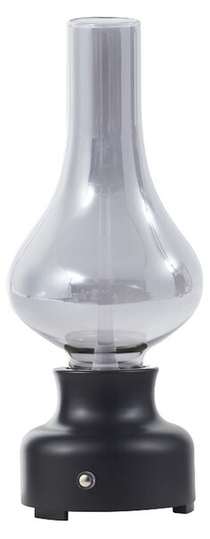 Asztali lámpa NOLA, Mist, dimmable, Fekete, Nappali, Üveg, Indusztriális dizájn