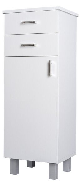 Viva STYLE Fürdőszoba Állószekrény - 100 Polc, 2 Fiók - Fehér - 100cm