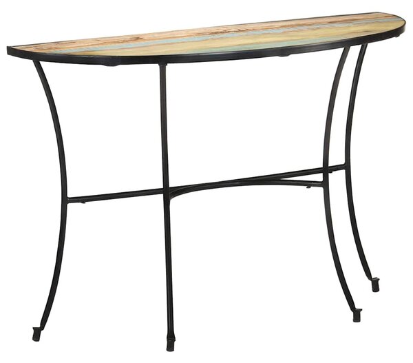 Tömör újrahasznosított fa kisasztal 110 x 40 x 77 cm