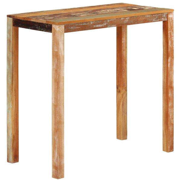 Tömör újrahasznosított fa bárasztal 112 x 55 x 108 cm