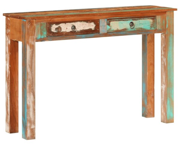 Tömör újrahasznosított fa tálalóasztal 110 x 30 x 75 cm