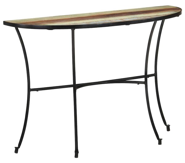 Tömör újrahasznosított fa kisasztal 110 x 40 x 77 cm